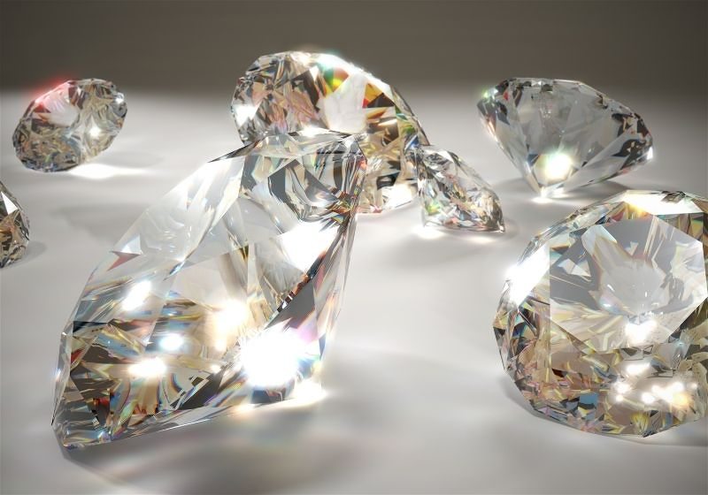 Imagem de diamantes em destaque
