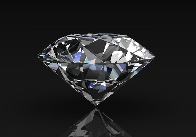 Imagem de um diamante em destaque